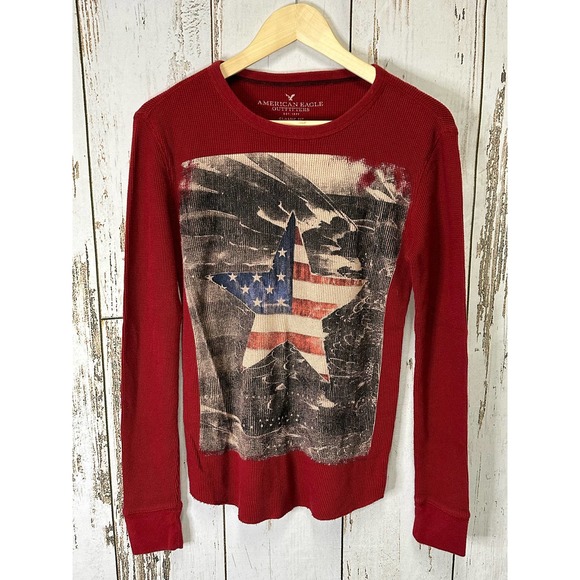 American Eagle Outfitters Other - American Eagle Burgundy Red Thermal Long Sleeve T-Shirt